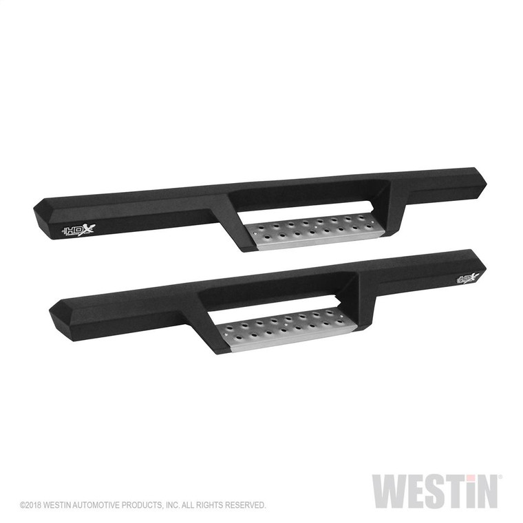 Upgrade Your Ride With Westin Automotive HDX Nerf Bar | 3 Inch Square Straight, Corrosion Resistant, Solid Stainless Steel, Polished Diamond Plate Step Pads