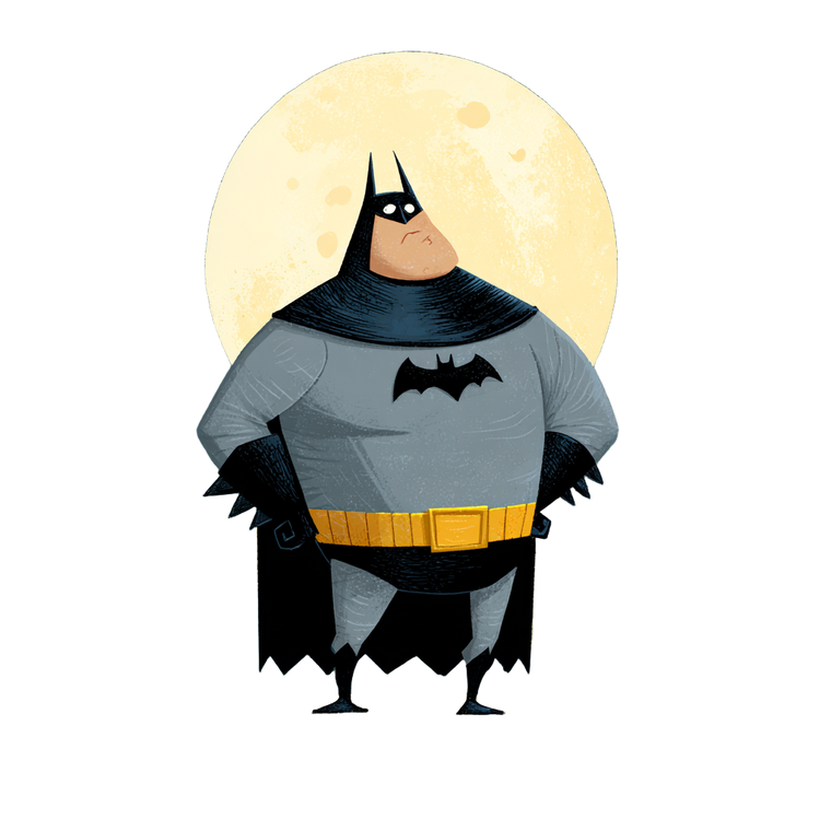 Chubby Cartoon Batman Vinyl Car Decal Sticker – Waterproof & UV-Resistant 6.826666666666667"