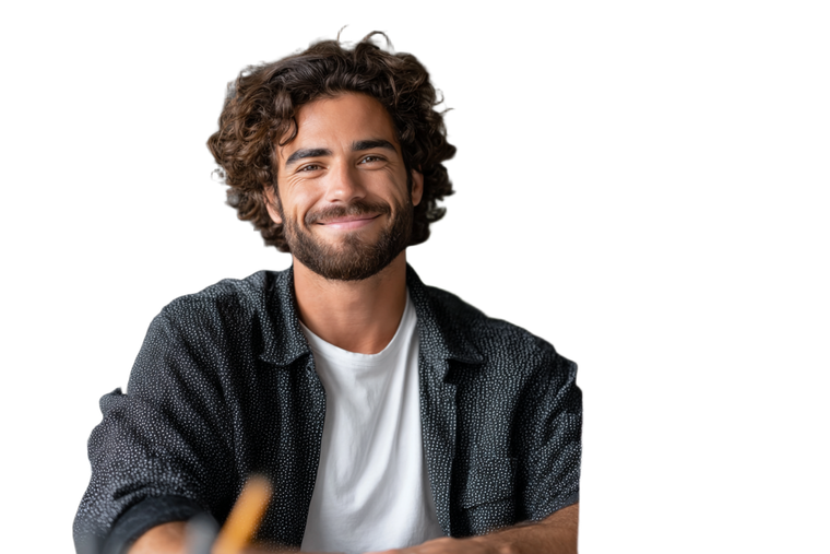 Smiling Latin Man Vinyl Car Decal Sticker – Waterproof & UV-Resistant 2.986666666666667"