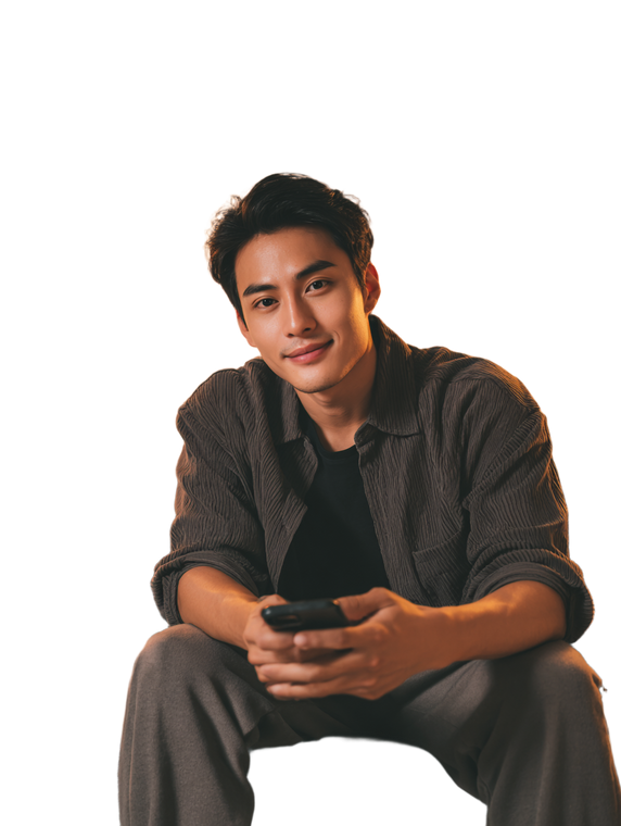 Confident Young Man V77 Vinyl Car Decal Sticker – Waterproof & UV-Resistant 4.1066666666666665"