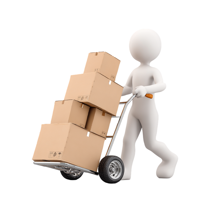 Moving With Dolly Vinyl Car Decal Sticker – Waterproof & UV-Resistant 6.826666666666667"