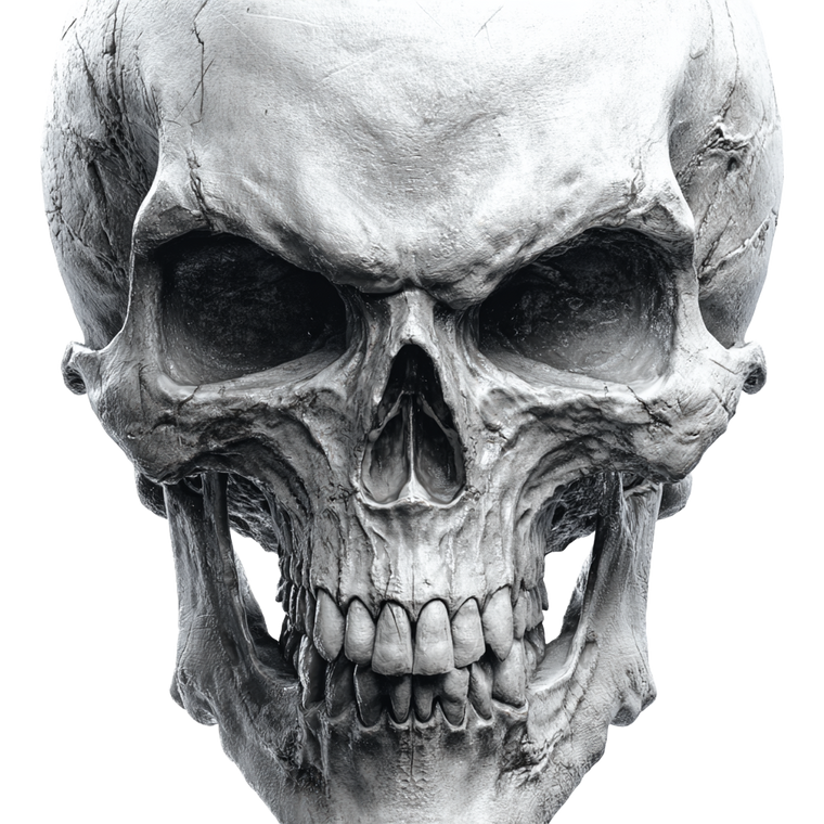 Angry Evil Skull Vinyl Car Decal Sticker – Waterproof & UV-Resistant 3.4133333333333336"