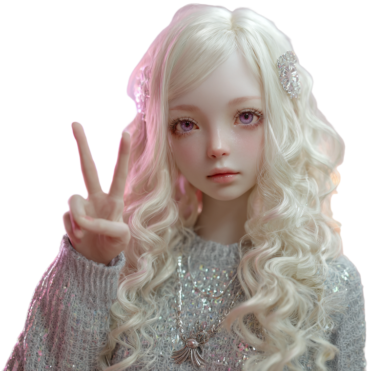 Gyaru Style Portrait V2 Vinyl Car Decal Sticker – Waterproof & UV-Resistant 6.826666666666667"