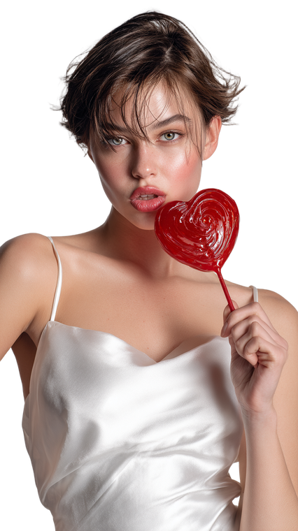 Elegant Lollipop Portrait Vinyl Car Decal Sticker – Waterproof & UV-Resistant 4.8533333333333335"