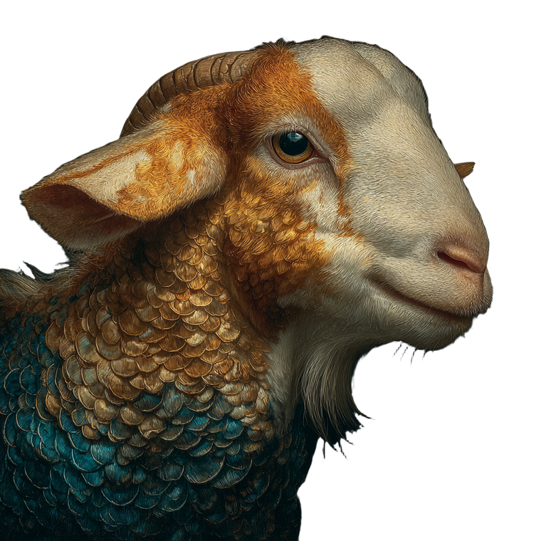 Fish-Goat Hybrid Vinyl Car Decal Sticker – Waterproof & UV-Resistant 6.826666666666667"