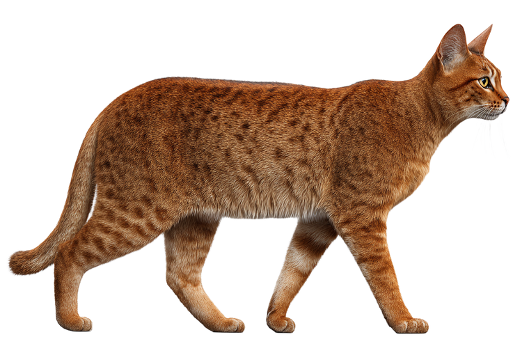 Brown Cat Walking Vinyl Car Decal Sticker – Waterproof & UV-Resistant 2.986666666666667"