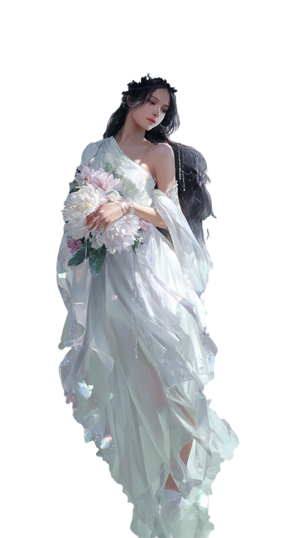 Angel Among Peonies Vinyl Car Decal Sticker – Waterproof & UV-Resistant 4.8533333333333335"