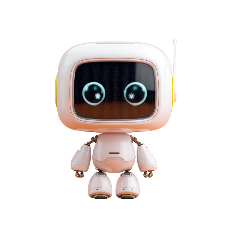 Cute Cartoon Robot V4 Vinyl Car Decal Sticker – Waterproof & UV-Resistant 6.826666666666667"