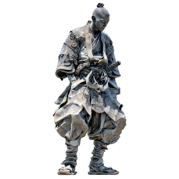 Samurai Statue Vinyl Car Decal Sticker – Waterproof & UV-Resistant 6.826666666666667"