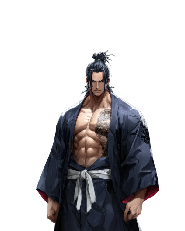 Yakuza Kimono Character Vinyl Car Decal Sticker – Waterproof & UV-Resistant 8.0"
