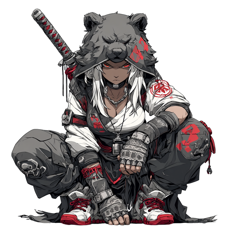 Cyberpunk Ninja Samurai V4 Vinyl Car Decal Sticker – Waterproof & UV-Resistant 6.826666666666667"