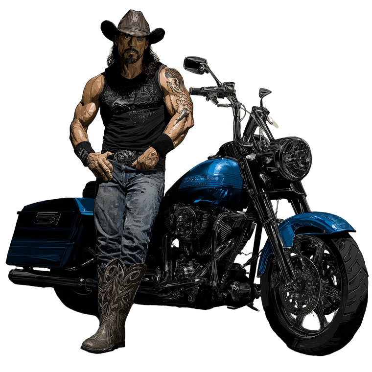 Cowboy Bodybuilder V2 Vinyl Car Decal Sticker – Waterproof & UV-Resistant 3.4133333333333336"