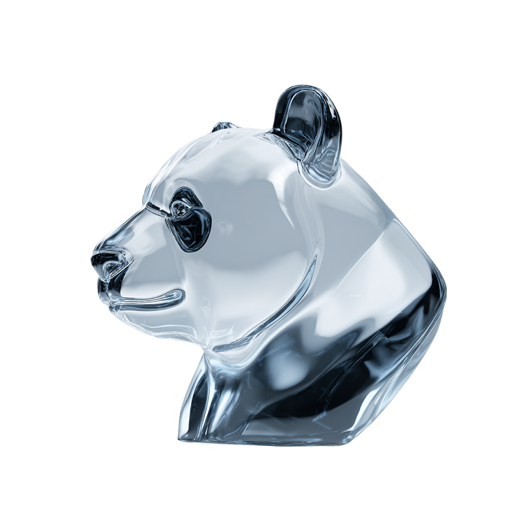 Glass Panda Icon Vinyl Car Decal Sticker – Waterproof & UV-Resistant 6.826666666666667"