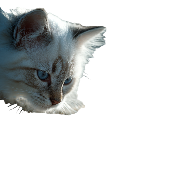 Ragdoll Kitten Beach Vinyl Car Decal Sticker – Waterproof & UV-Resistant 3.4133333333333336"