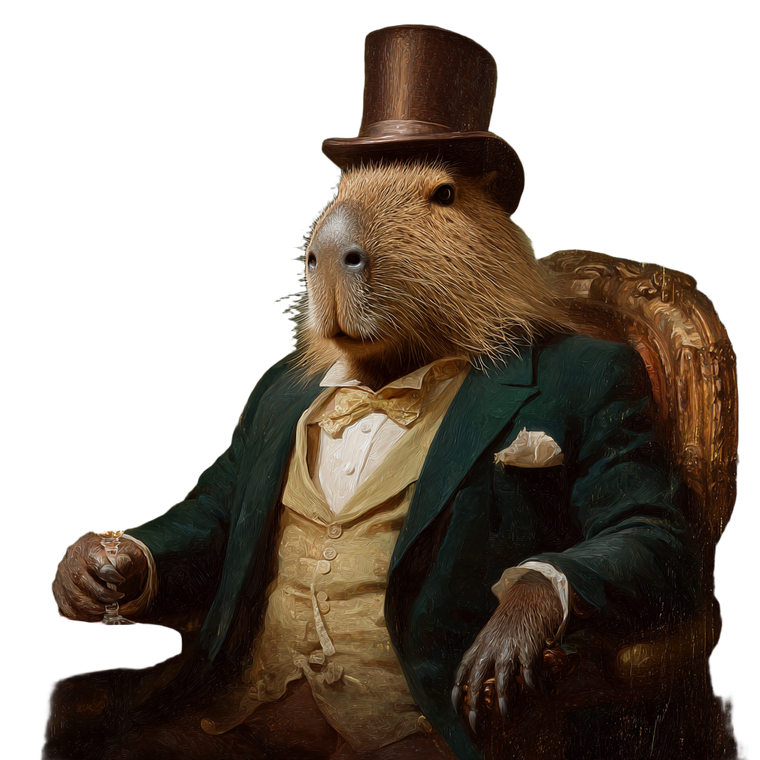 Capybara Founder Vinyl Car Decal Sticker – Waterproof & UV-Resistant 6.826666666666667"