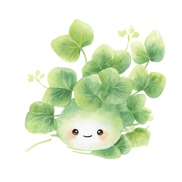 Kawaii Upland Cress Vinyl Car Decal Sticker – Waterproof & UV-Resistant 3.4133333333333336"