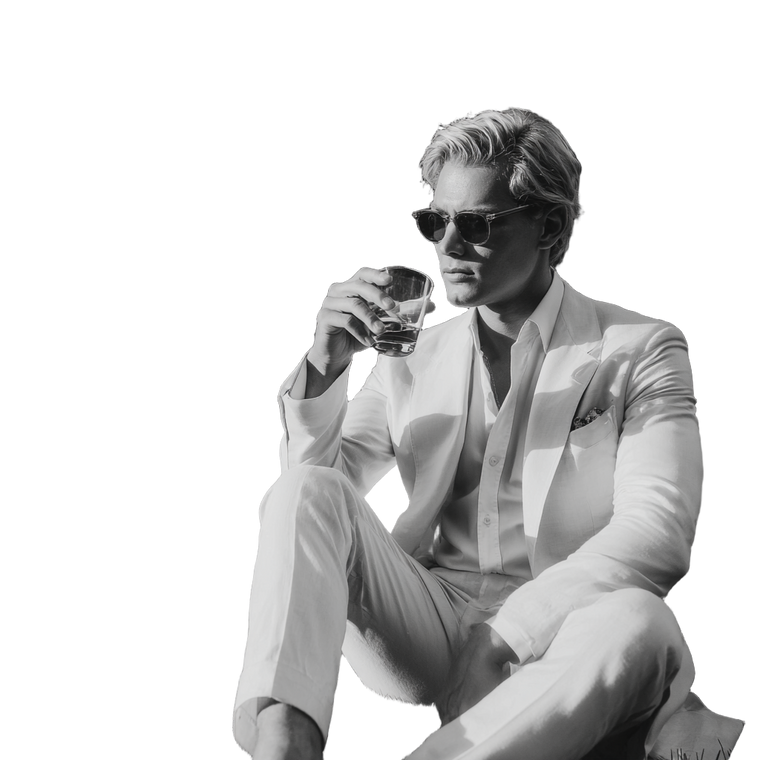 Elegant Blonde Man V2 Vinyl Car Decal Sticker – Waterproof & UV-Resistant 3.4133333333333336"