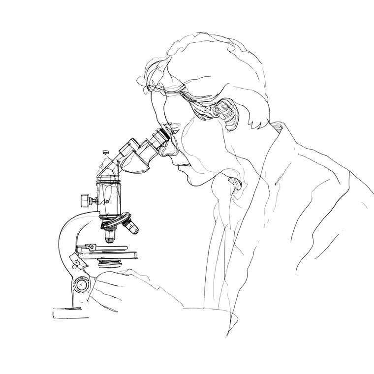Microscope Observer Vinyl Car Decal Sticker – Waterproof & UV-Resistant 6.826666666666667"