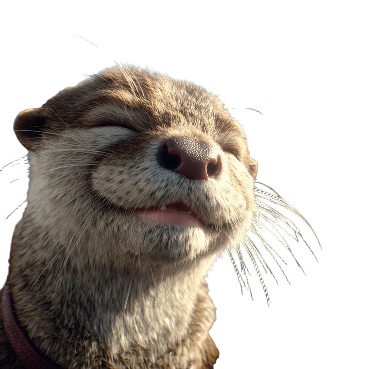 Smiling Otter Vinyl Car Decal Sticker – Waterproof & UV-Resistant 3.4133333333333336"