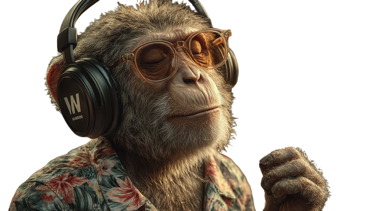 Stylish Monkey Dj Vinyl Car Decal Sticker – Waterproof & UV-Resistant 2.72"