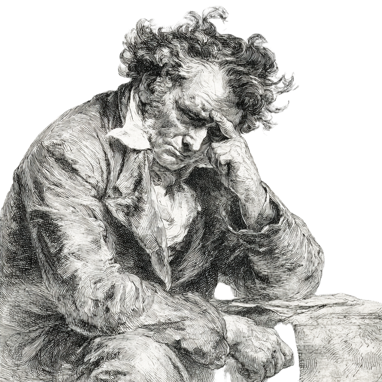 Thoughtful Philosopher V2 Vinyl Car Decal Sticker – Waterproof & UV-Resistant 6.826666666666667"