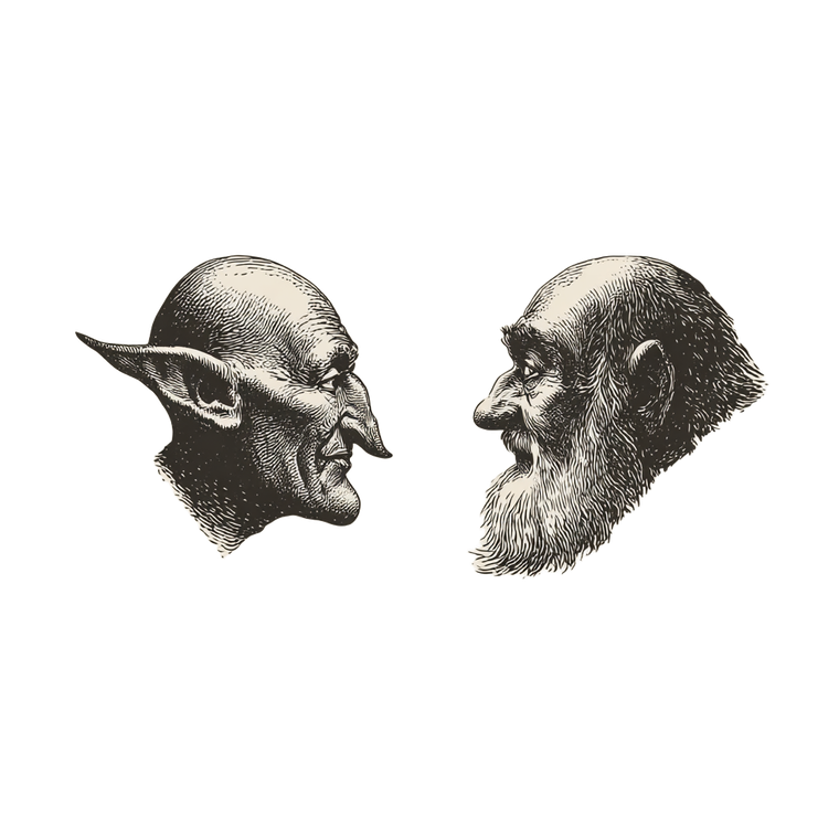 Elf And Dwarf V2 Vinyl Car Decal Sticker – Waterproof & UV-Resistant 3.4133333333333336"