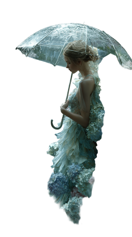 Hydrangea Woman V2 Vinyl Car Decal Sticker – Waterproof & UV-Resistant 9.706666666666667"