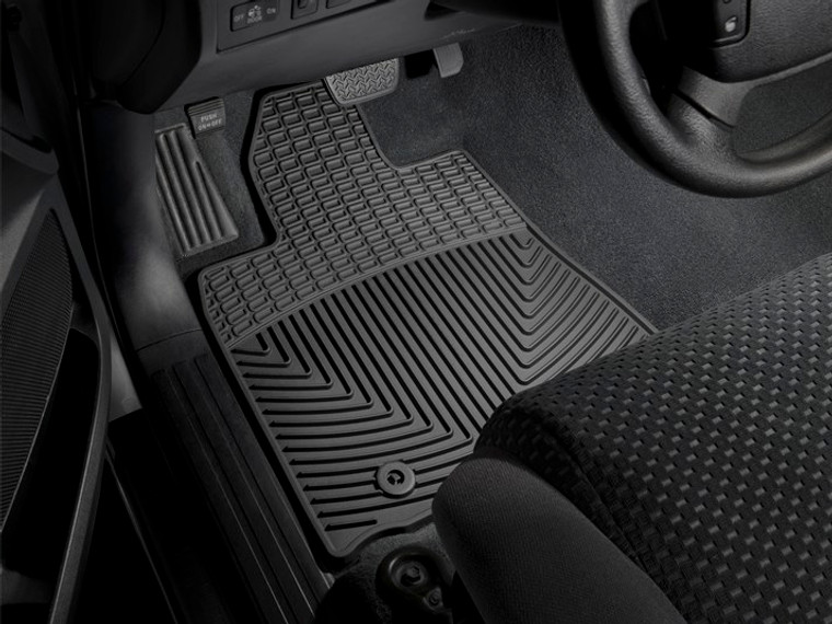 Weathertech Floor Mat W265 All-Weather; Direct-Fit; Deeply Sculpted Channels; Black; Thermoplastic Elastomer TPE; 2 Piece