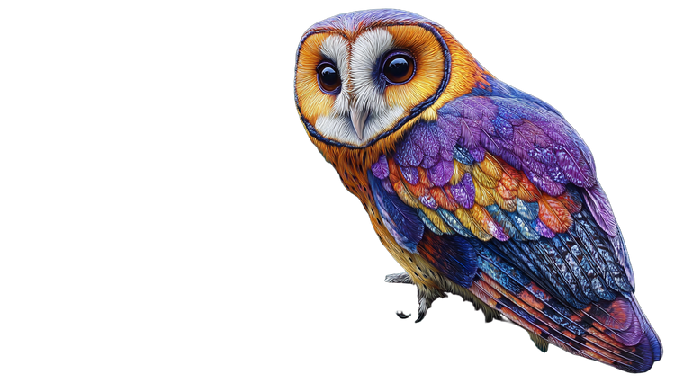 Colorful Wise Owl Vinyl Car Decal Sticker – Waterproof & UV-Resistant 2.72"
