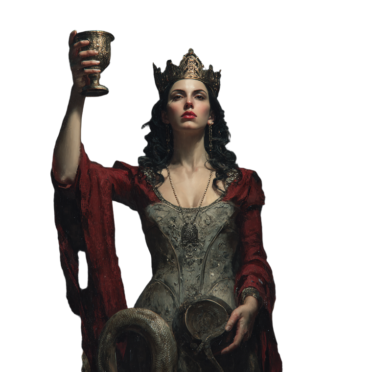 Royal Serpent Queen Vinyl Car Decal Sticker – Waterproof & UV-Resistant 3.4133333333333336"