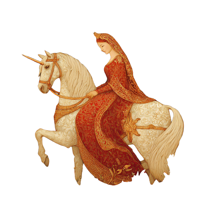 Medieval Art Lady Vinyl Car Decal Sticker – Waterproof & UV-Resistant 6.826666666666667"