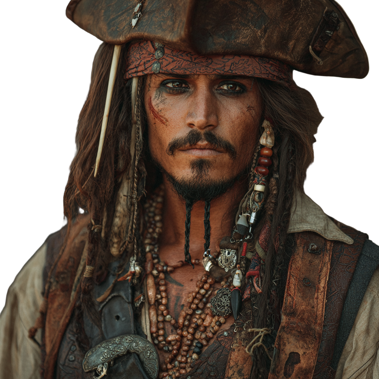 Pirate Resembling Jack Sparrow Vinyl Car Decal Sticker – Waterproof & UV-Resistant 6.826666666666667"