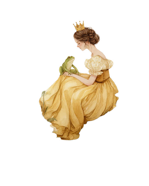 Enchanted Princess Frog Vinyl Car Decal Sticker – Waterproof & UV-Resistant 4.0"