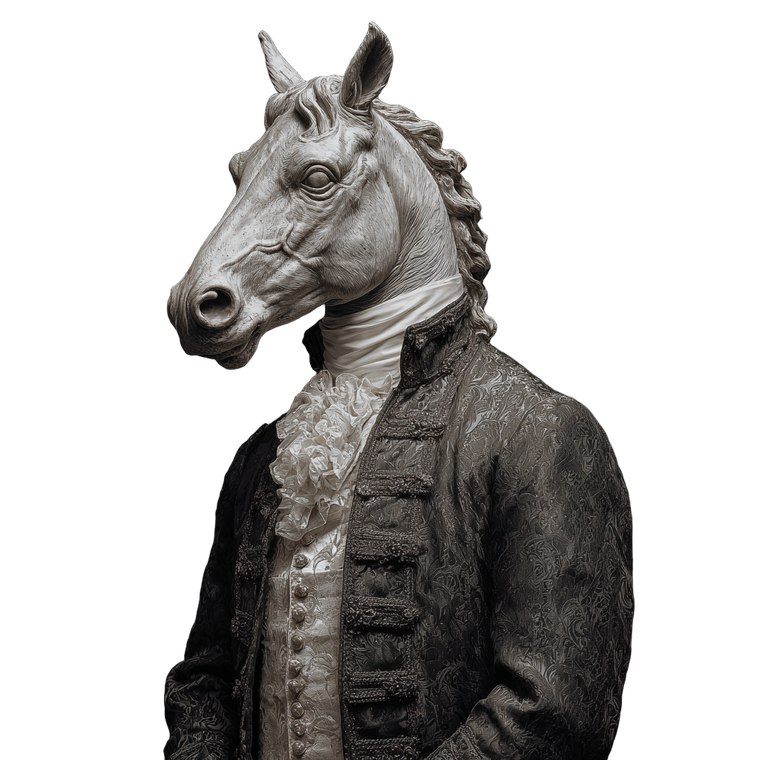 Man Horse Head Vinyl Car Decal Sticker – Waterproof & UV-Resistant 3.4133333333333336"