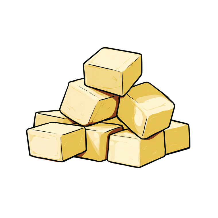 Butter Blocks Vinyl Car Decal Sticker – Waterproof & UV-Resistant 6.826666666666667"