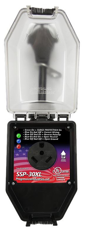 Protect Your RV From Power Surges | 30A Surge Protector With 3-Color LED Lights & Weather Resistant Case