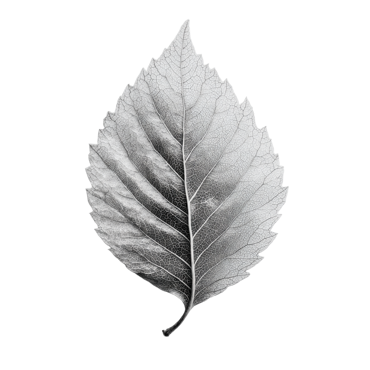 Black White Leaf Vinyl Car Decal Sticker – Waterproof & UV-Resistant 3.4133333333333336"