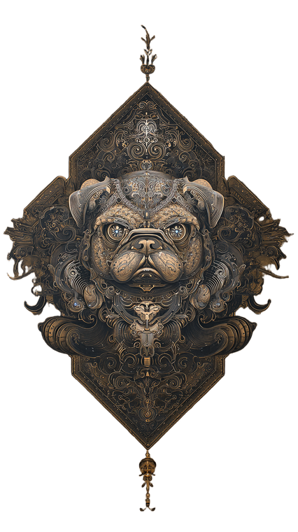 Futuristic Mechanical Pug Vinyl Car Decal Sticker – Waterproof & UV-Resistant 4.8533333333333335"