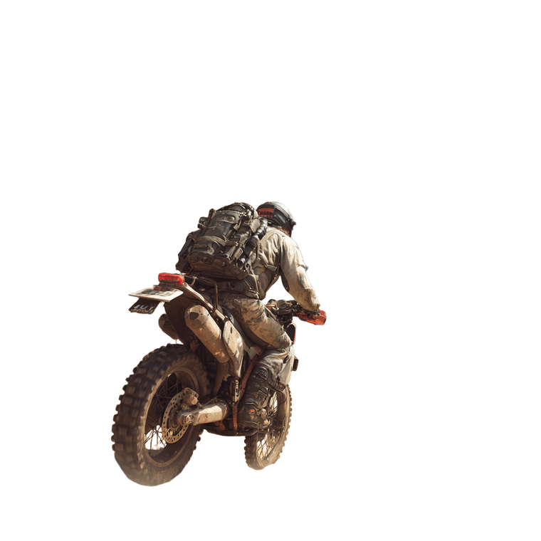 Postapocalyptic Motorcycle Rider Vinyl Car Decal Sticker – Waterproof & UV-Resistant 6.826666666666667"