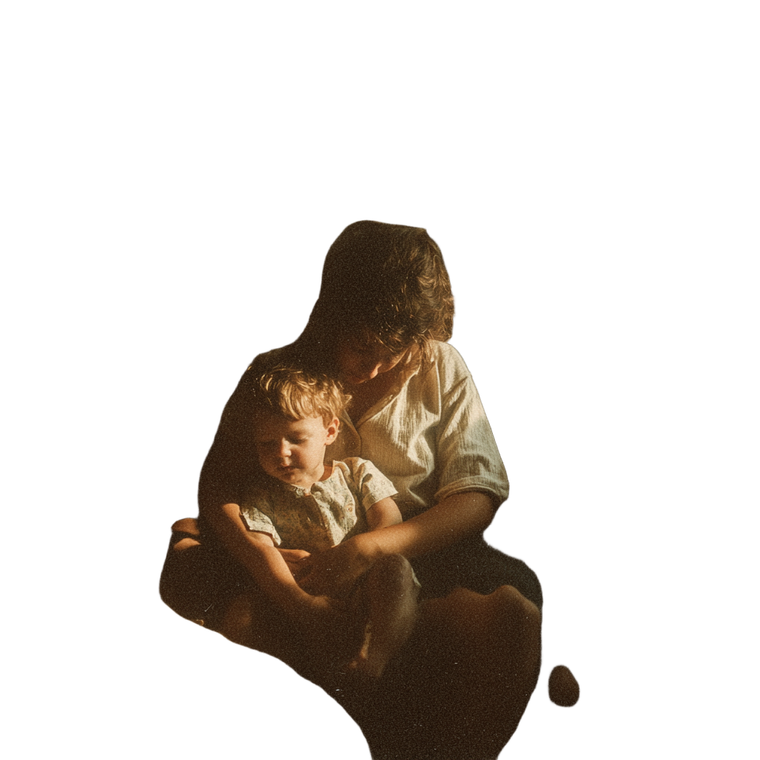 Mother And Child Cuddle Vinyl Car Decal Sticker – Waterproof & UV-Resistant 3.4133333333333336"