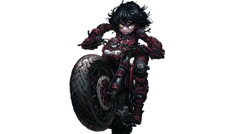Anime Motorcycle Stunt V2 Vinyl Car Decal Sticker – Waterproof & UV-Resistant 5.4
