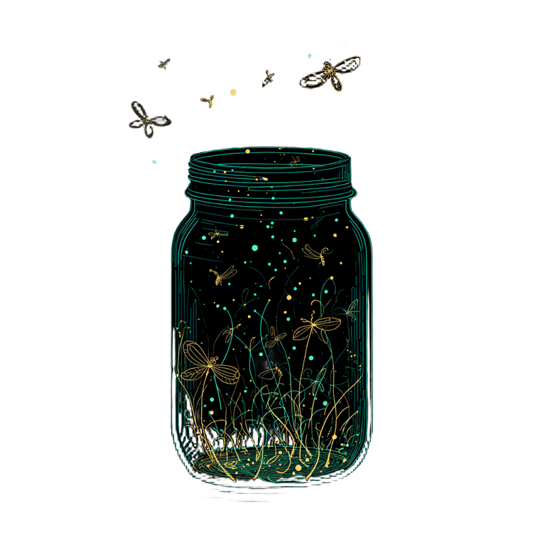 Glowing Jar Fireflies Vinyl Car Decal Sticker – Waterproof & UV-Resistant 3.4133333333333336"