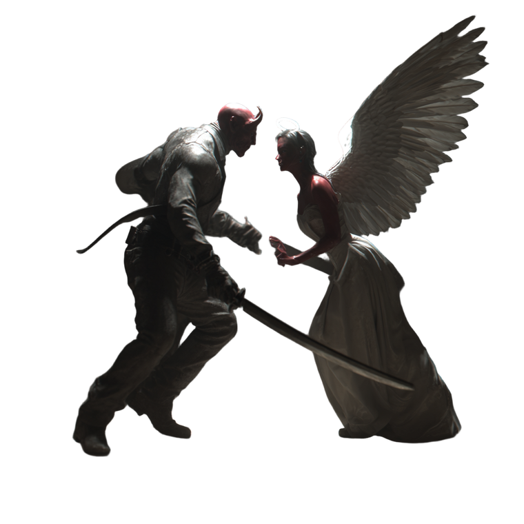 Demon Vs Angel V2 Vinyl Car Decal Sticker – Waterproof & UV-Resistant 3.4133333333333336"