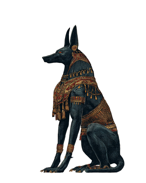 Anubis Vintage Art Vinyl Car Decal Sticker – Waterproof & UV-Resistant 4.0"