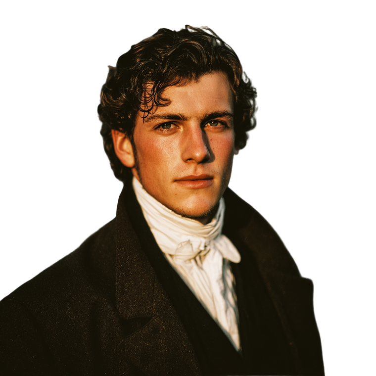 Victorian Gentleman Portrait V2 Vinyl Car Decal Sticker – Waterproof & UV-Resistant 3.4133333333333336"