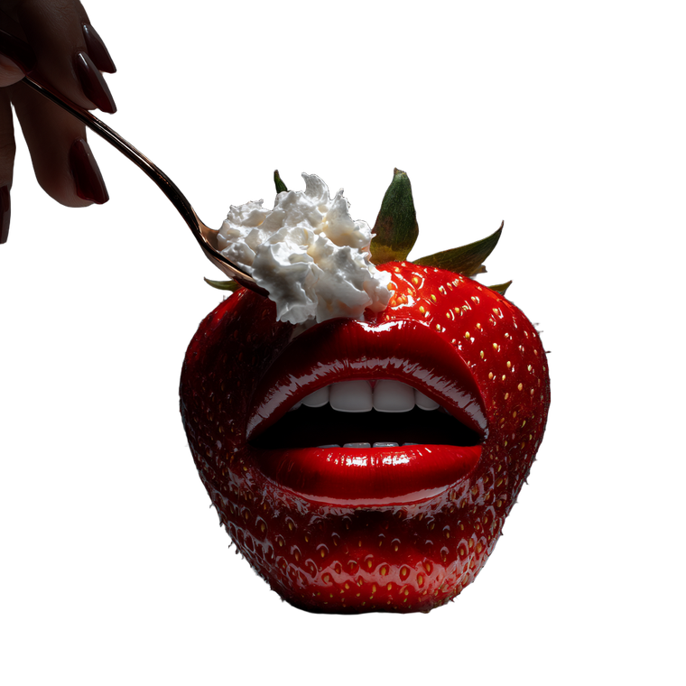 Surreal Strawberry Creature Vinyl Car Decal Sticker – Waterproof & UV-Resistant 6.826666666666667"