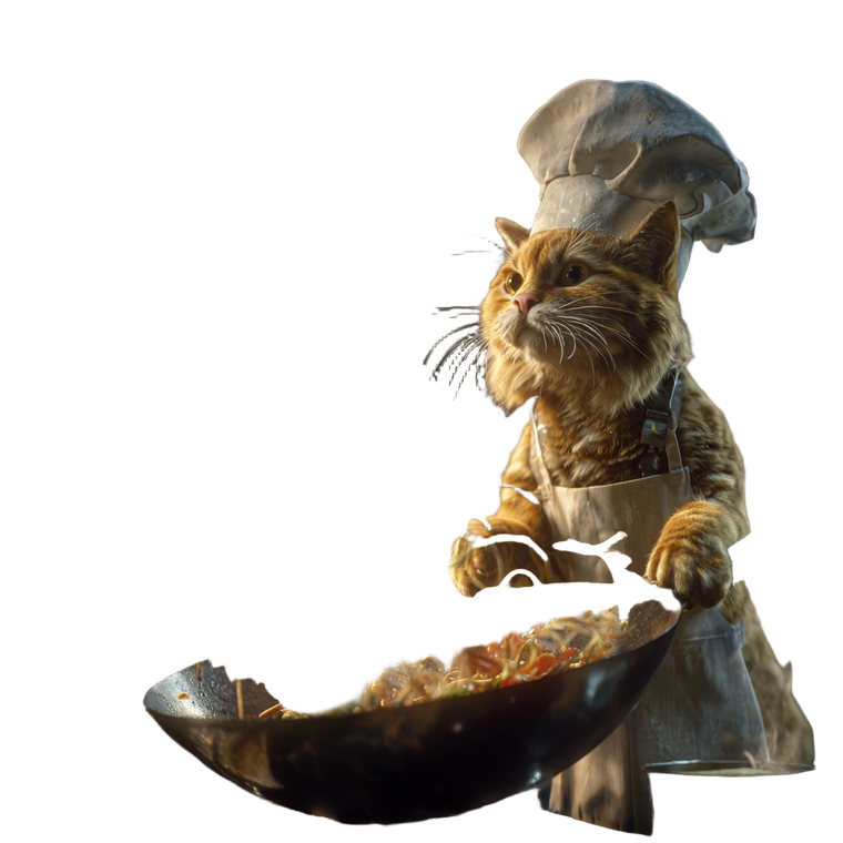 Chef Tabby Cat V5 Vinyl Car Decal Sticker – Waterproof & UV-Resistant 3.4133333333333336"