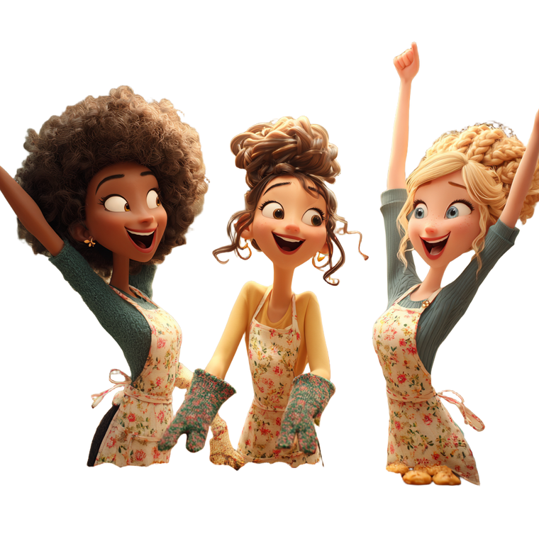 Baking Together Joyfully V3 Vinyl Car Decal Sticker – Waterproof & UV-Resistant 3.4133333333333336"