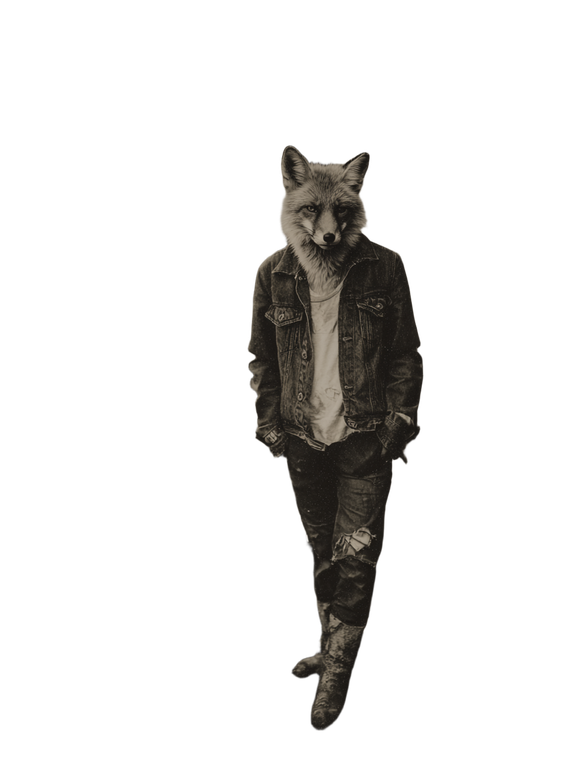 Melancholic Fox Vinyl Car Decal Sticker – Waterproof & UV-Resistant 8.213333333333333"
