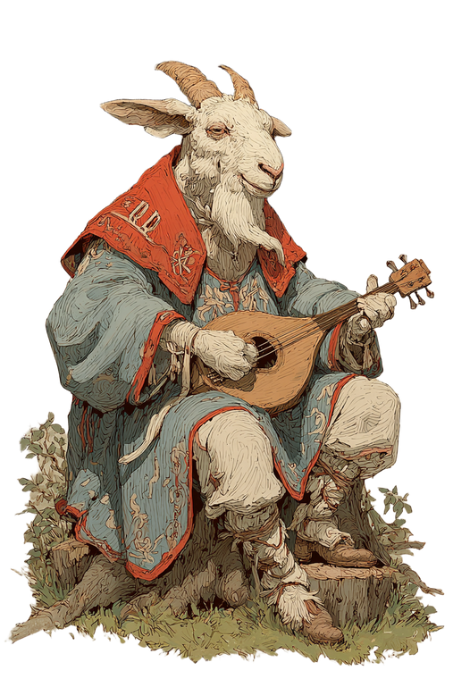 Goat Grandpa Balalaika Vinyl Car Decal Sticker – Waterproof & UV-Resistant 8.96"